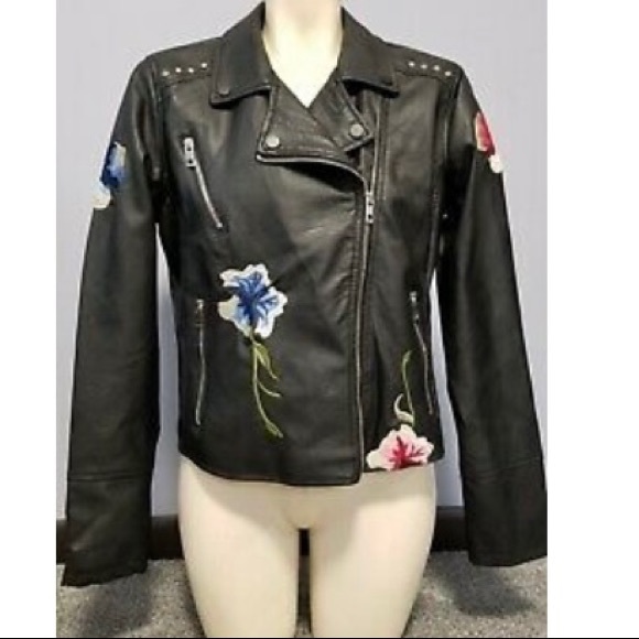NWT Faux Leather Biker Jacket - Picture 3 of 10